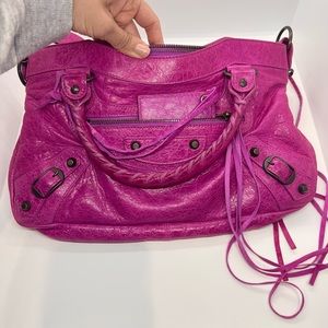 Balenciaga first leather handbag